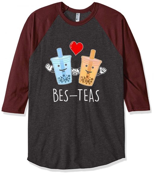 Bes-Teas Grey Brown Raglan T shirts