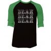 Blah Blah Blah Black Green Raglan T shirts