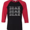 Blah Blah Blah Black Red Raglan T shirts