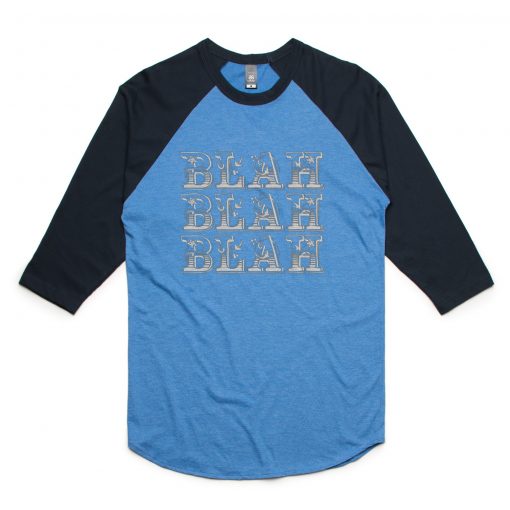 Blah Blah Blah Blue Black Raglan T shirts