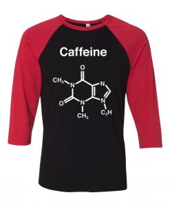 CAFFEINE Black Red Raglan Tees