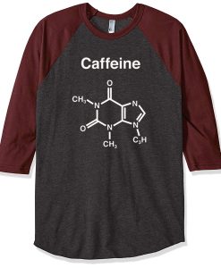 CAFFEINE Grey Brown Raglan Tees