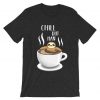 Chill Out Man Sloth Coffee Lover Grey Asphalt T shirts
