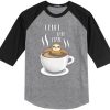 Chill Out Man Sloth Coffee Lover Black Grey Raglan T shirts