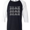 Blah Blah Blah Black White Raglan T shirts