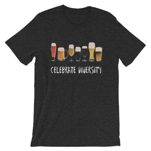 Celebrate Diversity Grey Asphalt T shirts