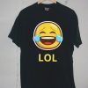 LOL Emticon Black T shirts