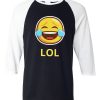 LOL Emticon Black White Raglan T shirts