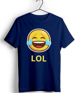 LOL Emticon Blue Navy T shirts