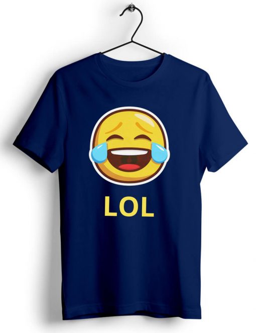 LOL Emticon Blue Navy T shirts