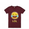 LOL Emticon Maroon T-Shirt