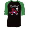 Toronto Raptors Vince Carter 15 Black Green Raglan T shirts