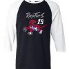 Toronto Raptors Vince Carter 15 Grey White Raglan T shirts