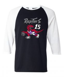 Toronto Raptors Vince Carter 15 Grey White Raglan T shirts