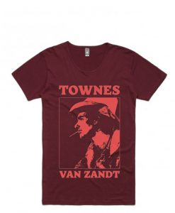 Townes Van Zandt Maroon T-Shirt