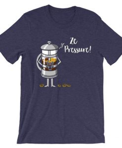 Ze Pressure of Making French Press Coffee Purple T shirts