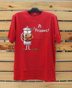Ze Pressure of Making French Press Coffee Red T shirts