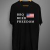 BBQ Beer Freedom Flag T Shirt