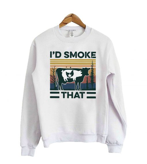 Farm Animals I’d Smoke That Vintage Sweatshirt