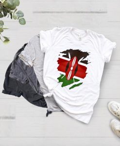 Fashion Kenyan Flag T-Shirt
