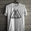 Geometric Interlocking Triangle Maze Shapes Hipster T-Shirt