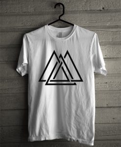Geometric Interlocking Triangle Maze Shapes Hipster T-Shirt