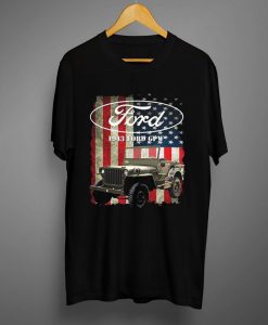 Jeep Vintage USA Black T Shirt