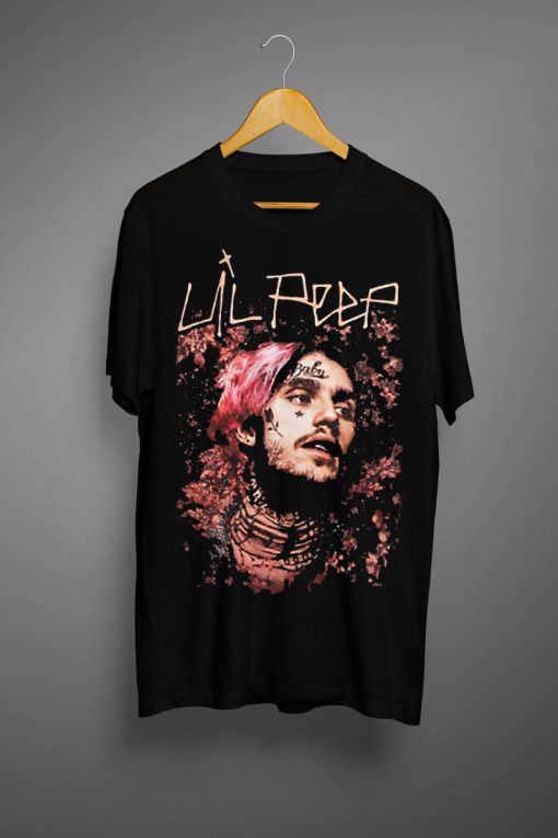 Lil Peep Floral Portrait T-Shirt