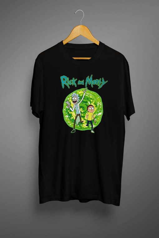 RICK AND MORTY Portal Mens T-Shirt