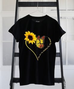 Sunflower & Butterfly You Are My Sunshine My Only Sunshine Ladies T-Shirt