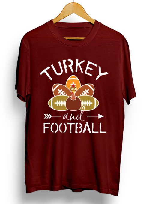 Turkey and Football Thanksgiving Day Tradition T-Shirt