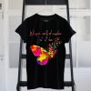 Women's Butterfly Print Short Sleeve Round Neck T-shirt