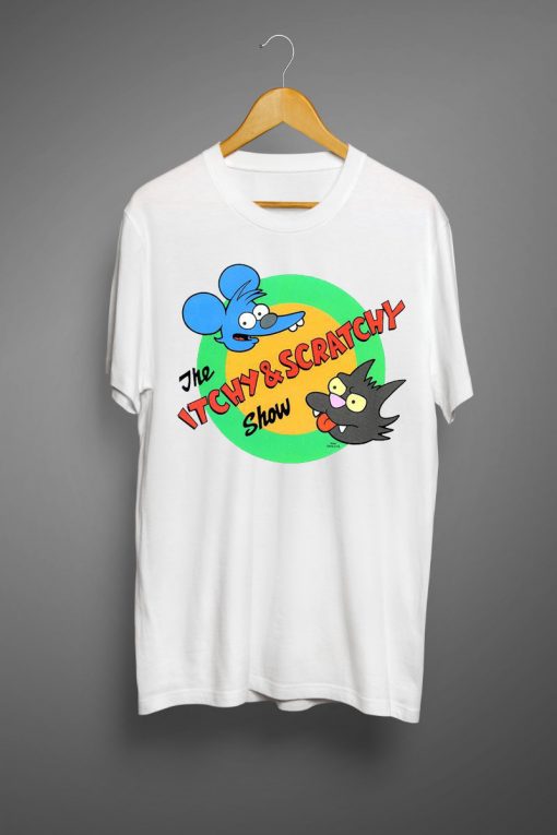 The Itchy and Scratchy Show White T shirts