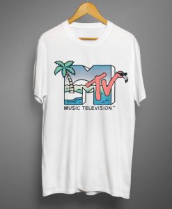 Beach Themed Retro Mtv T-Shirt