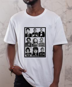 Celebrities Mugshot Rock Stars Retro Cool Vintage Unisex Ladies T Shirt