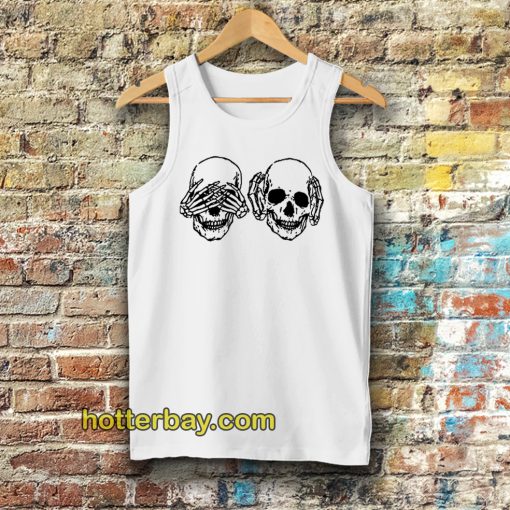 Hear See No Evil Skull Tanktop