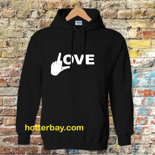 Love Middle Finger Logo Hoodie