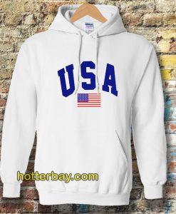 USA White Hoodie