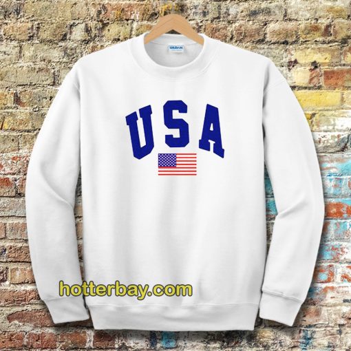 USA White Sweatshirt