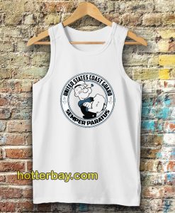 Popeye United States Coast Guard Semper Paratus Tank Top