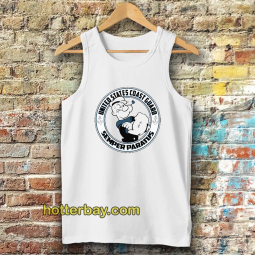 Popeye United States Coast Guard Semper Paratus Tank Top