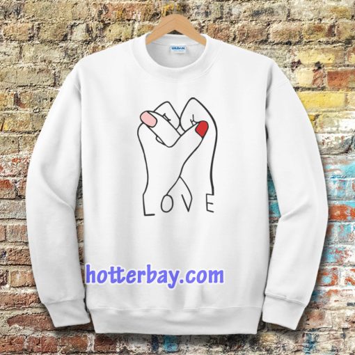 LOVE HANDS FINGER SWEATSHIRT