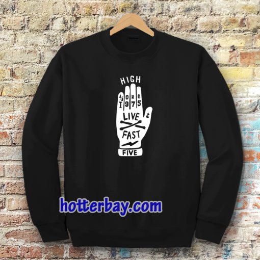 REGULAR FIT BLACK SWEATSHIRT