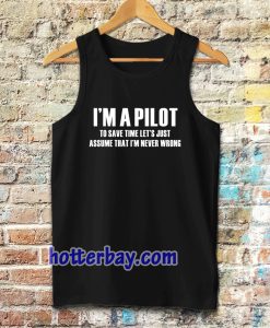 i'am Pilot Aviation Flight School tanktop