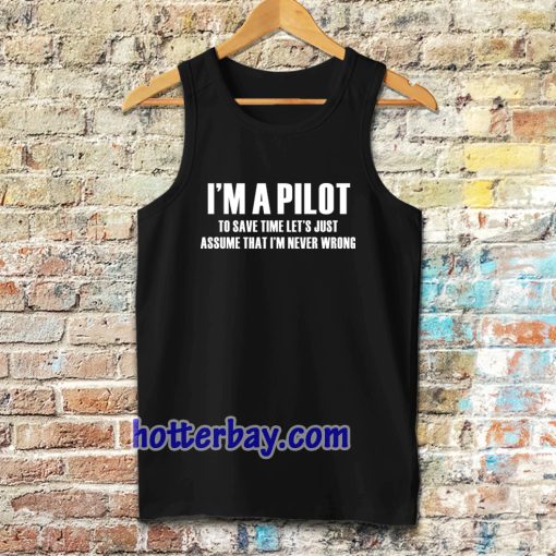 i'am Pilot Aviation Flight School tanktop