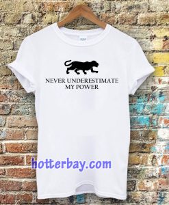 never underestimate my power t-shirt