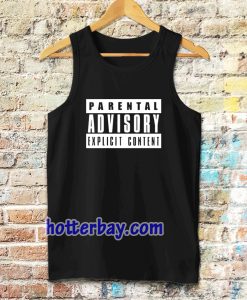 parental advisory black tanktop