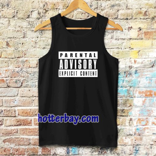 parental advisory black tanktop