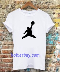 Funny Fat Air Jordan White T-Shirt