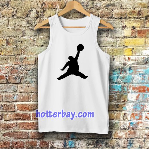 Funny Fat Air Jordan White Tanktop